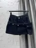 Jupes DEAT femmes Denim jupe taille haute noir bleu ceinture unique poche a-ligne Cargo femme mini-jupe 2024 printemps nouvelle mode 29L1574 YQ240201
