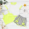 Clothing Sets Toddler Baby Girls Short Sleeve Mesh T-shirt Tops Vest Shorts Outfits Tennis Clothes For Teen