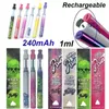 New Runty Runtz Disposable Empty Vapes 1.0ml 2.0ml 280mAh 400mAh Rechargeable Battery Ceramic Coil Cartridge Carts 6 Strains With Magnetic Box Packaging packwoods