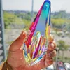 H D 120mm Large Crystal Suncatcher AB Coating Faceted Prisms Drop Pendant Rainbow Window Garden Hanging Decoration Gift 240122