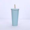 Bouteilles d'eau 500 750 ml tasse de paille avec couvercle café réutilisable en plastique gobelet tasse givrée bouteille boisson portable grande capacité thé au lait