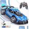 Carro elétrico / Rc 2.4G Spray competitivo Controle Remoto Rc Drift Som de alta velocidade e luz Crianças Simação Brinquedo Esportes Modelo T230525 Dh7Jz