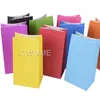 Present Wrap Mini Kraft Paper Bags 10st/Lot Stand Up Dot Child Party Birthday Food Pack Packing Treat Bag Supplies