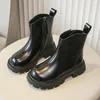 Laarzen Herfst Winter 2024 Kindermode Kinderen Waterdichte antislip Warme Rits Lederen Baby Meisjes Casual Schoenen