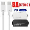 Cavo di ricarica rapida PD 5A 25W USB C per Galaxy Note 10 + Note10 S20 Ultra S10 A71 A91 CAVO DA USB C A USB