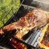 Gereedschap BBQ-grill rokerbox voor houtsnippers scharnierend deksel rookvlees roestvrijstalen keukenaccessoires