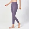 LU Yoga Legging Sexy para mujer Cintura alta 17 Movimiento de color Fiess Ejercicio elástico Diseñador Leggings Pantalones puros