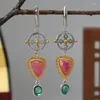 Dangle Earrings Vintage Gem Geometry Fashion Zinc Alloy Ear Drops For Party And Wedding Contracted Sports Leisure