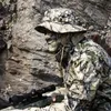 Trendowy klonowy liść Chieftain Camouflage Benny Hat (okrągły kapelusz rybakowy) kapelusz rybakowy duży okrągły kapelusz słońca i ochronę przeciwsłoneczną kapelusz