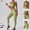 Lu Align Woman Set Sport Femmes Tenues Fitness Vêtements d'entraînement sexy Épaule diagonale Haut de sport Leggings Costume Loisirs Course Sportwear Jogger Lemon Lady Gry Sport