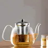GIANXI Filterable Glass Tea Pot Stainless Steel Filter Steaming Of Tea Set Puer Kettle Coffee Glass Pot Convenient Office TeaPot 240124
