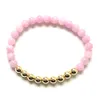 MG2039 Nuevo diseño Natural 6 MM Tanzania Kunzite cuentas de cobre pulsera para mujer alta calidad hecha a mano Yoga muñeca Mala