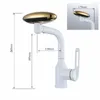 Rubinetti per lavandino del bagno Rubinetto a pioggia volante stile cascata Lavabo per lavabo Multifunzionale universale rotante