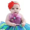 Baby Girls 4inch Bow Headbands Grosgrain Ribbon Boutique Bowknot Hairbands Infant Elastic Hair Accessories kids Headwear 18 Colors KHA86 ZZ