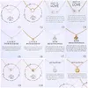 Pendant Necklaces New Arrival Dogeared Necklace With Gift Card Elephant Pearl Love Wings Cross Key Zodiac Sign Compass Lotus Pendant F Dhsxw