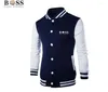 Herren Jacken Hoodies Herren/Jungen Baseballjacke Modedesign Weinrot Slim Fit College Campus Harajuku Sweatshirt