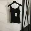 Women Knitted Vest Fashion T Shirt Knitted Button Design Summer Sleeveless Pullover Tank Tops