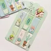 Pcs/set Fresh Cactus Pot Cultured Plant Magnetic Bookmarks Page Flag Magnet Book Marks Novelty School Office Supplies