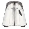 High End Winter Mens Fur Jacket Cowhide Cross Mink Inner Tank Warm O6S4