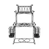 Kök Storage Sorbus Buffet Caddy - 7 -stycksuppsättning med platta servett och silvervarhållare 3tier bordsskiva arrangör (svart)