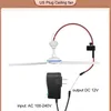 Ceiling Fans H7JB 2in1 US Plug AC 110V 220V DC 12V Adjust Speed Silent Home Dormitory Hanger Fan Camping Tent Hanging239k