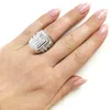 خواتم الزفاف الإناث الرفاهية CLEAR CZ CZ Zircon Ring للنساء خاتم الخطوبة مربع الزفاف