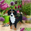Vaser mini Garden Bldog Poodle Corgi Yorkshire Pots Plastic Flower Planter Pot Dog Diy Home Decor 230603 Drop Delivery DHVDL