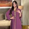 Ethnic Clothing Robe longoe djellaba femme Musulane Diamonds Abaya Dubai Turkey Islam Arabski Długa sukienka dla kobiet Kaftan Mujer