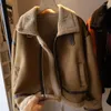 Women's Jackets Fashion Winter Suede Short Jacket Double-faced Furs Coats Female Oversize Loose Fleece Thicken Warm Top Moto Biker