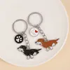 Keychains Family Pet Memorial Keychain för födelsedagspresent Dachshund Jag älskar hundhjärta Paw Paw Pendant Keyring Animal Accessory Pojkvän Gif