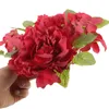 Set di fiori decorativi di 2 anelli conici per ghirlande, candelieri, ghirlande nuziali per decorazioni, fiori di peonia rossa