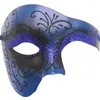 Товары для вечеринок стимпанк фантом-маскарад косплей средневековая ретро маска пластиковая половина лица мужской костюм в стиле панк реквизит на Хэллоуин