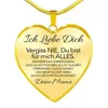 Pendant Necklaces An Meine Tochter Ich Liebe Dich Necklace Gold Silver Color Love Heart German Inspirational Birthday Gifts