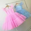 Sukienki dla dziewczynek Dziewczyny Księżniczki sukienki dla dzieci eleganckie ślubne sukienki na bal mat