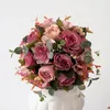 Fleurs décoratives Pivoine Fleur Chanvre Corde Suspendue Soie Artificielle Hortensia Boule De Mariage Scène Décoration Maison Fête Lumière Spectacle Faux