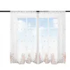 Curtain Window Sheer Curtains Rooms Decorations Simple Style Valance Hanging Decors Indoor Drapes Coffee 1 2m