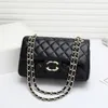 Genuine leather diamond grid chain bag for women's new high-end single shoulder crossbody bag, fashionable underarm bag