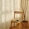 Cortina de gaze translúcida de linho japonês para sala de estar, cortina branca quente de alta qualidade para quarto, cortinas decorativas de alta qualidade 240118