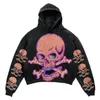 Grafik Kafatası Hoodies Kadın Grunge Büyük Boyutlu Sweatshirt Hoodie Goth Y2K Tops High Street Giysesi Gotik Erkekler Giysileri 240126