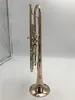Trompeta de cobre fosforoso Bb B LT180S 43 latn plano pintado em oro, instrumento Musical requintado y duradero con boquilla gu 001