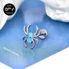 Stud Earrings Titanium G23 Eight-Prong Spider Set With Four Color Zircon Personality Tragus Piercing Jewelry Women's Ear Cartilage