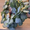 Decorative Flowers Artificial Eucalyptus Leaves Garland Wall Decor Vines Twigs Table Runner Greenery Holiday Christmas Decoration