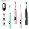Escova de dentes Osseni Tela LCD Sonic Escovas de dentes elétricas para adultos Smart Timer recarregável Whitening Escova de dentes IPX7 à prova d'água Q240202