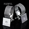 Gemelos de camisa francesa FLEXFIL Jewelry para hombre, puños de diseñador de marca, botón de enlace, boda de lujo de alta calidad 240124