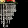 Castiçais de cristal bolo suporte flores vaso castiçal peças centrais estrada chumbo candelabros casamento porps natal deco