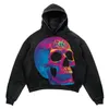 Grafische schedel hoodies vrouwen grunge oversized sweatshirt hoodie goth y2k tops high street streetwear gothic mannen kleding 240126