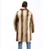 Mens Fur Coat Winter Imitation Mink Stripe Suit Thickened Warm Windbreaker Fashion X6K6