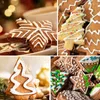 Bakning Mögel Stamp Biscuit Mold 3D Cookie Pluger Cutter Diy Christmas Tree Cake Mold Cutters 2024 Xmas Tools