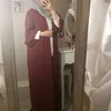 Roupas étnicas Simples Mulher Muçulmana Abaya Dubai Luxo Turco Saudita Abayas Abertas para Mulheres Kimono Islam Oração Roupas Kaftan Hijab Robe