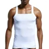 Men's Tank Tops Casual Men Solid Color Sleeveless Slim Vest Breathable Fitness Cotton Comfortable To Wear Sports